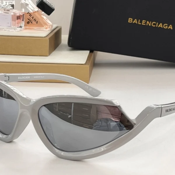 High-fashion Balenciaga Side Xpander sunglasses featuring sharp cat-eye silhouette and logo detailing