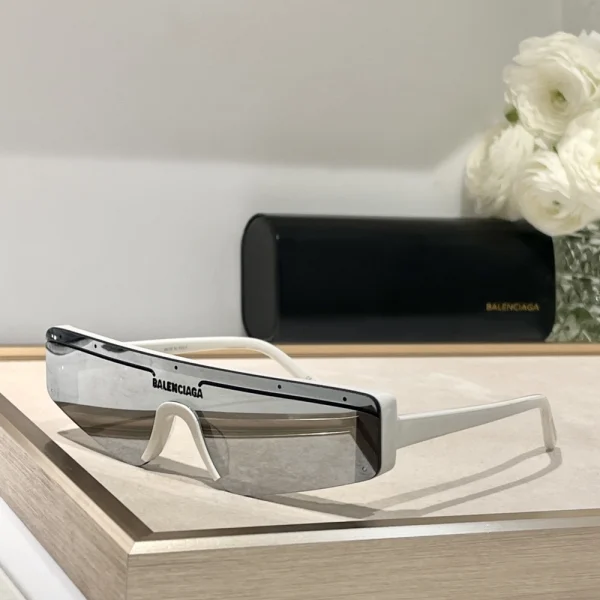 Balenciaga Ski rectangle sunglasses with wraparound design and bold frame