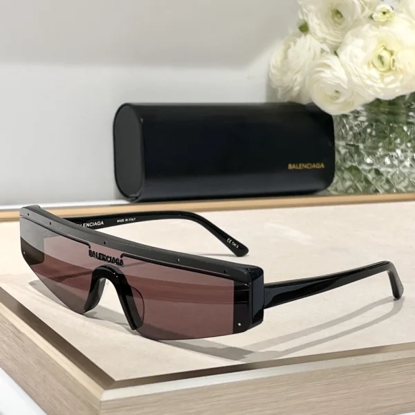 Balenciaga Ski wraparound rectangle sunglasses with sporty silhouette