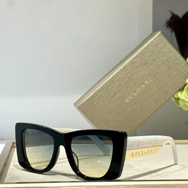 Bvlgari Roma sunglasses with bold square frame and subtle logo detail on the temple