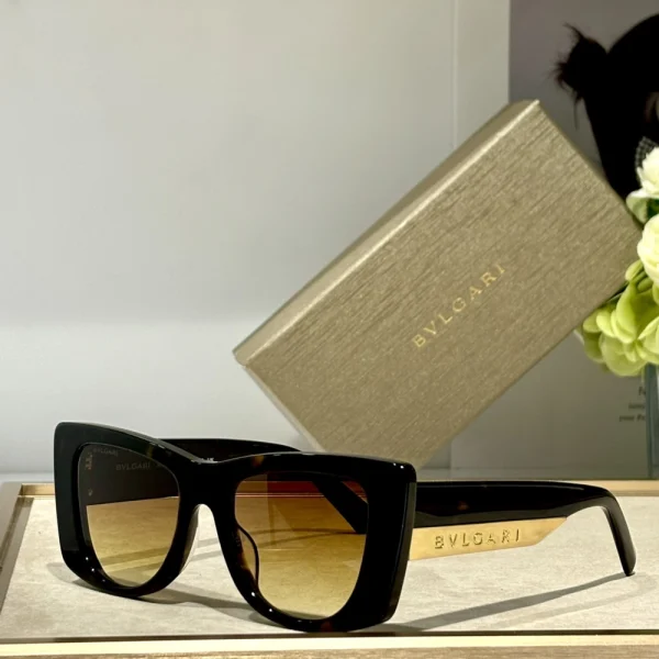 Bvlgari Roma sunglasses in dark acetate with tinted lenses — perfect for elevated daily styling