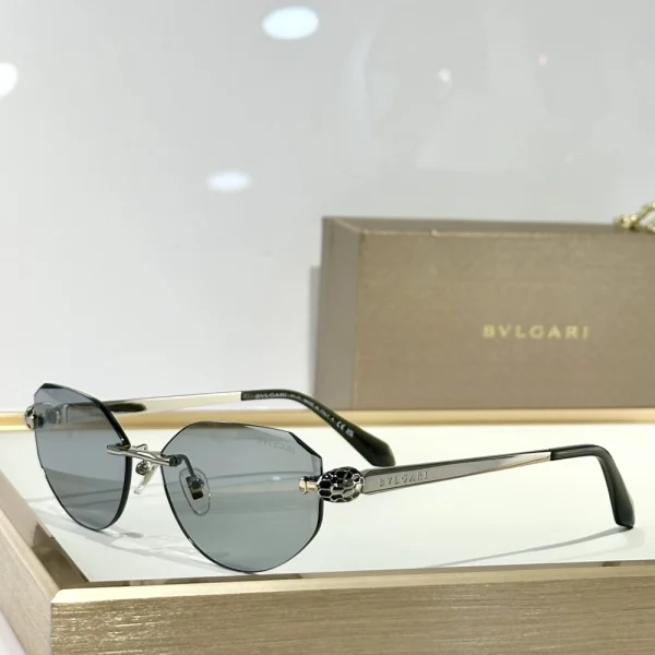 Bvlgari Serpenti sunglasses styled with neutral tones – luxury meets statement eyewear