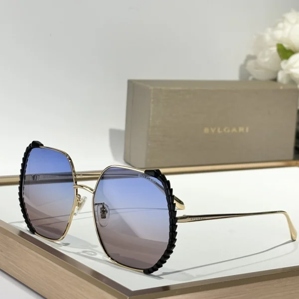 Serpenti by Bvlgari sunglasses laid flat with box and dust cloth – Italian craftsmanship