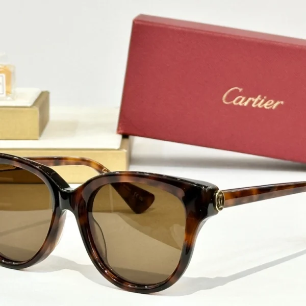 Luxury sunglasses from Cartier's C de Cartier collection, blending classic elegance and modern shape