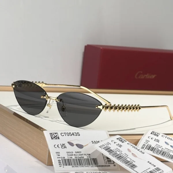Luxury sunglasses from the Clash de Cartier line, with edgy metal accents and gradient lenses