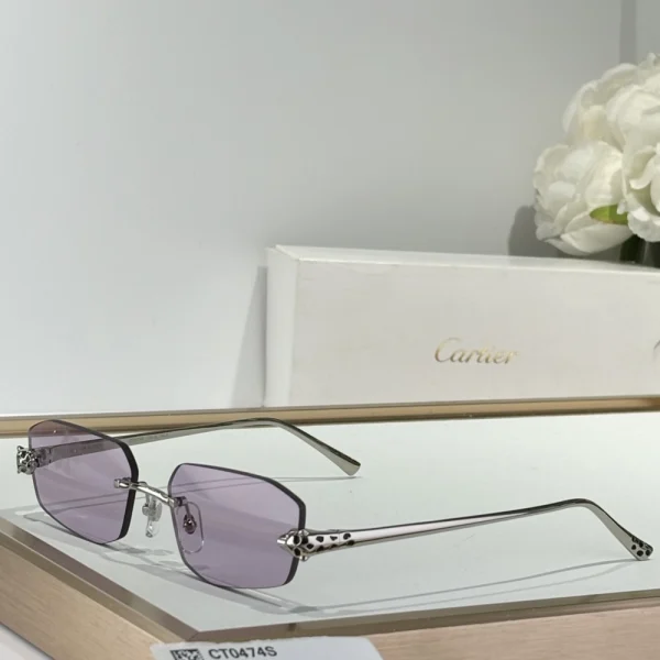 Cartier Panthère de Cartier sunglasses in glossy black and gold tones, designed for statement luxury