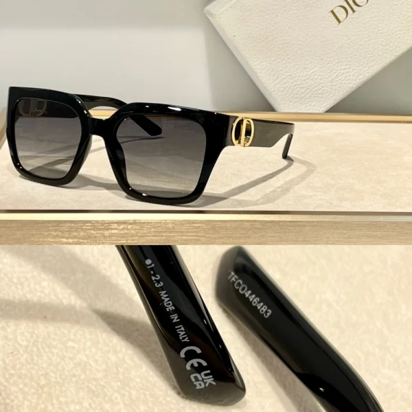 Christian Dior 30Montaigne S10F sunglasses with gradient lenses and iconic Dior logo, captured under soft natural lighting
