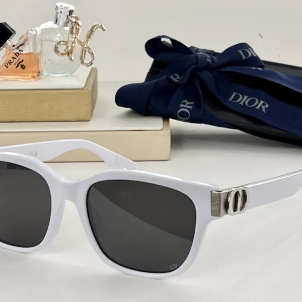 Side profile of Christian Dior CD Icon S1F sunglasses with glossy acetate finish and iconic CD detailing