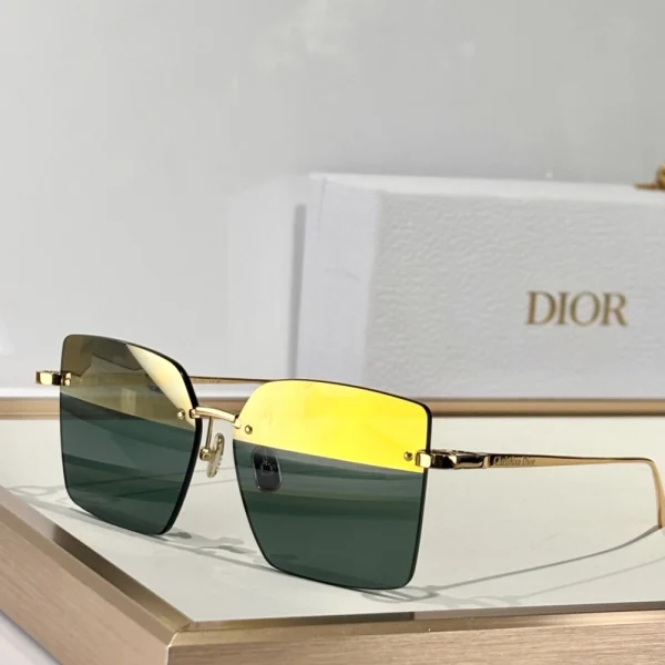 Christian Dior CDior S3U sunglasses with polished metal frame and tonal lenses, captured under natural daylight