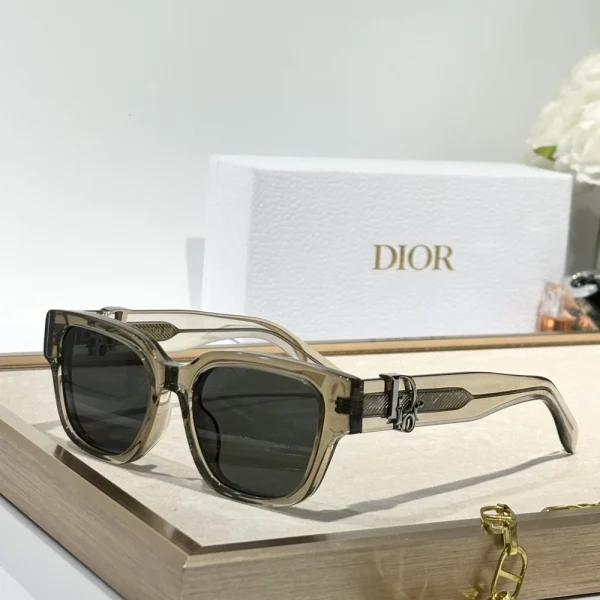 Elegant Christian Dior DiorOblique S1F sunglasses resting beside branded Dior case and microfiber cloth