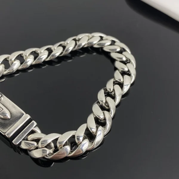 Luxury Chrome Hearts bracelet collection in sterling silver, combining edgy design with iconic gothic aesthetics.
