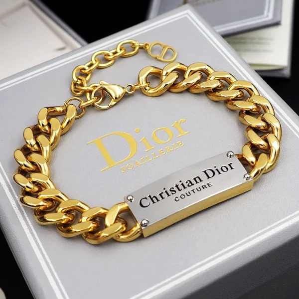Dior Couture bracelet in polished gold finish with elegant design