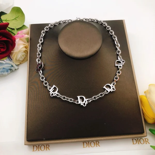 Dior D-Fusion Necklace with bold CD pendant and modern design