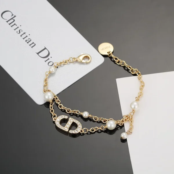 Dior Petit CD bracelet in gold-tone metal with delicate CD charm