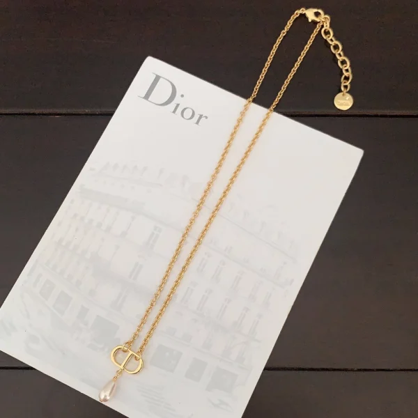 Luxury Dior necklace from the Petit CD collection, showcasing refined styling and timeless branding.