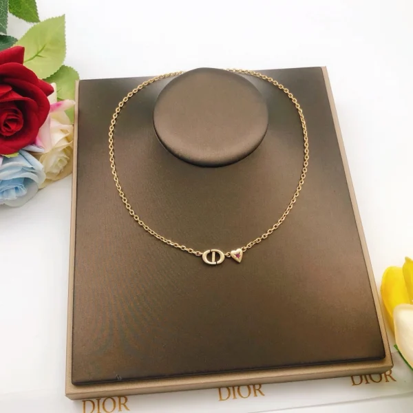 Dior Petit CD Necklace with minimalist CD pendant and fine chain
