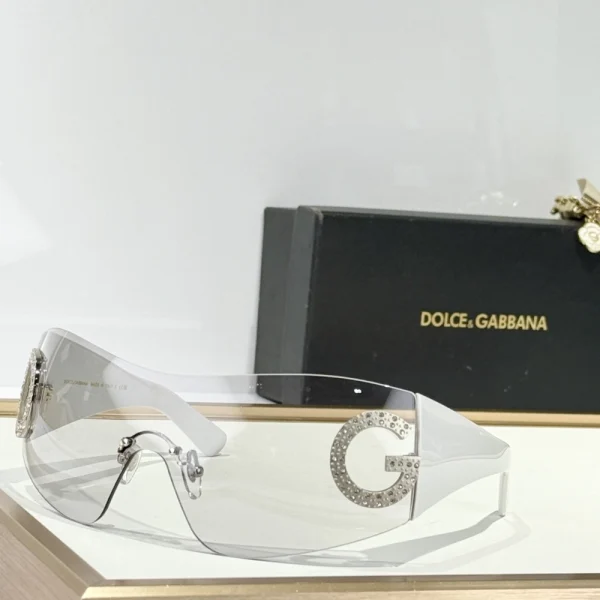 Dolce & Gabbana Re-Edition sunglasses with classic black frames and dark lenses – luxury designer eyewear