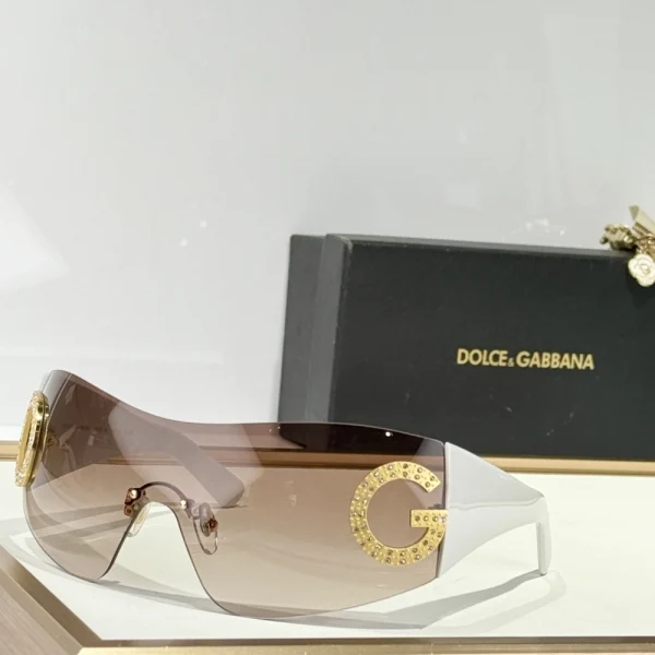 Elegant Dolce & Gabbana Re-Edition sunglasses featuring oversized black frames for a bold fashion statement