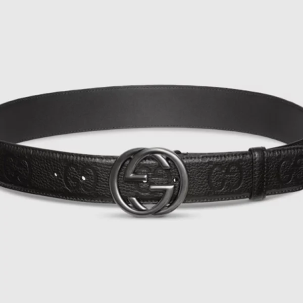Gucci GG Belt crafted in premium leather with the iconic Interlocking G buckle – a timeless luxury statement piece