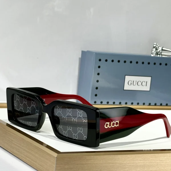 Gucci rectangular-frame sunglasses – sleek and modern eyewear with slim silhouette and luxury branding