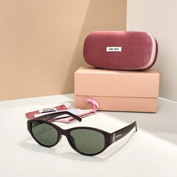Elegant Miu Miu eyewear with iconic branding on the temples