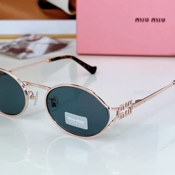 Miu Miu logo sunglasses MM-SG24 featuring signature temple branding and gradient lenses