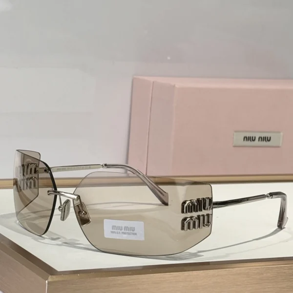 Front view of Miu Miu MM-SG47 Runway sunglasses featuring high-fashion silhouette