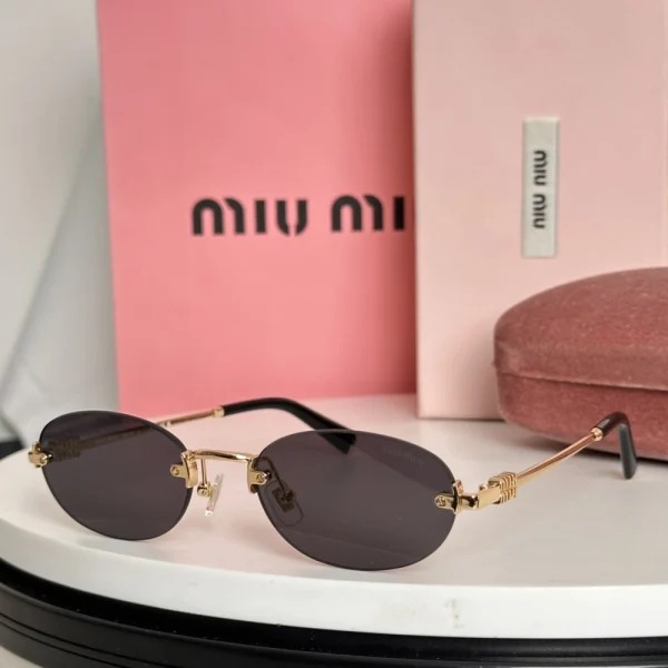 Miu Miu-inspired sunglasses with sleek design and high-end aesthetic