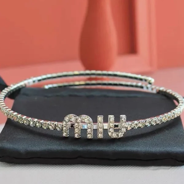 Miu Miu crystal necklace featuring sparkling stones and elegant design