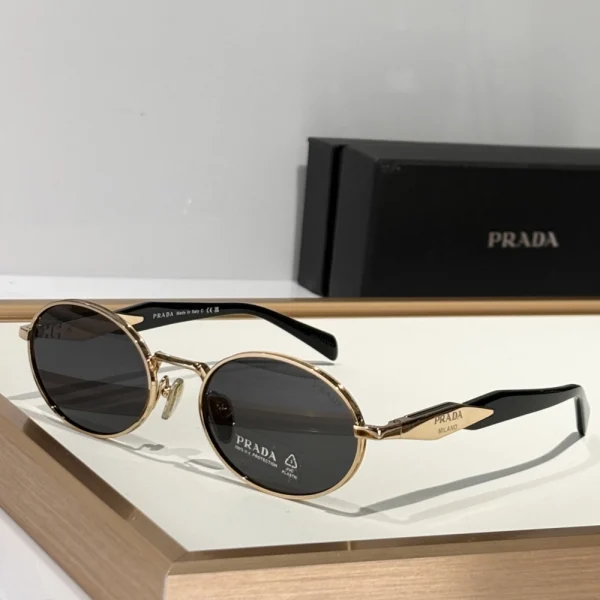 Stylish Prada sunglasses from the Eyewear Collection, featuring geometric design and signature Prada logo on temples