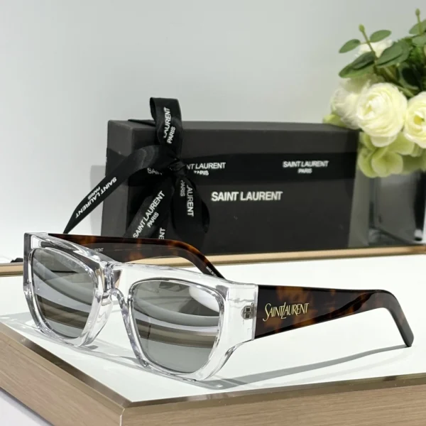 Saint Laurent SL 740 sunglasses with structured design and refined detailing, styled for a timeless chic look