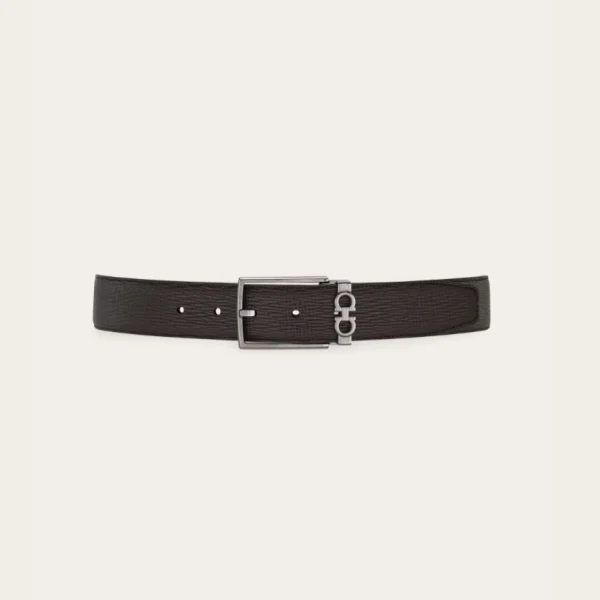 Ferragamo Reversible and Adjustable Gancini Belt showcasing luxurious dual-sided leather and signature Gancini hardware