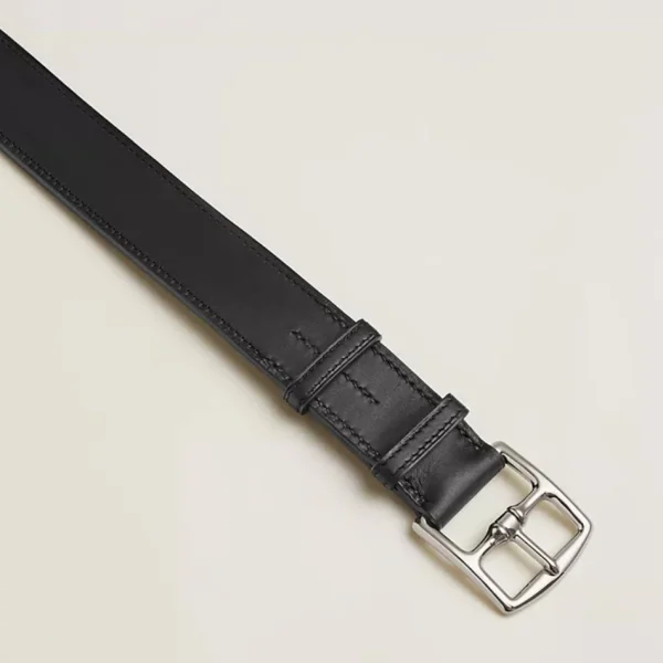 Elegant Hermès Étrivière 32 Belt Noir offering timeless style and premium Hermès design