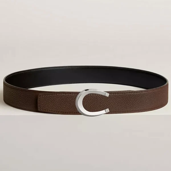 Elegant Hermès Luck Reversible Leather Belt 38mm offering timeless luxury style and versatile wear