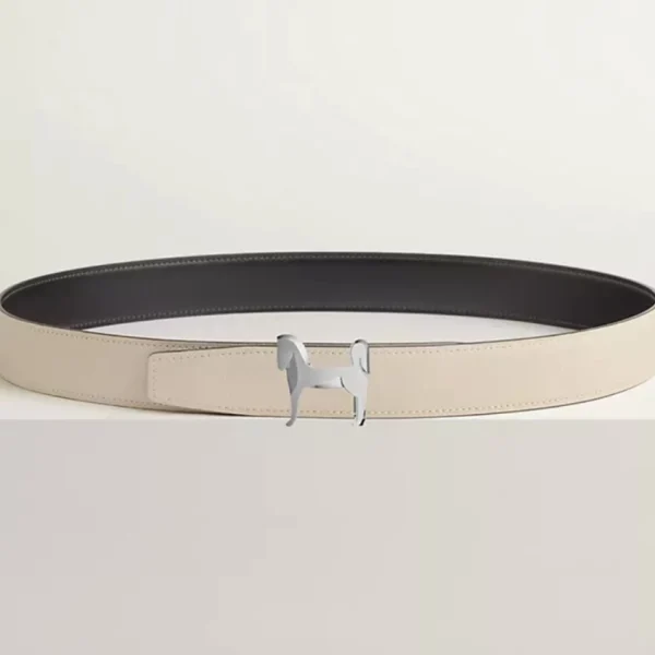 Luxury Hermès Panache Reversible Leather Belt 32mm offering timeless French style and versatile wear