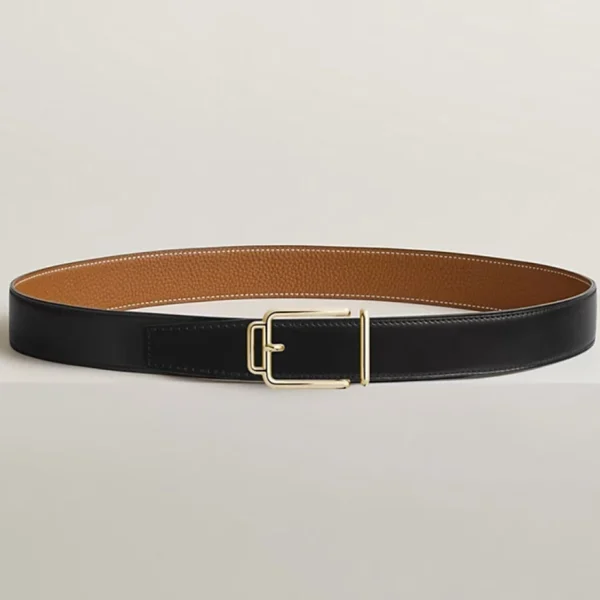 Hermès Volte-Face Reversible Belt Buckle with Reversible Leather Strap 32mm featuring versatile design and iconic craftsmanship