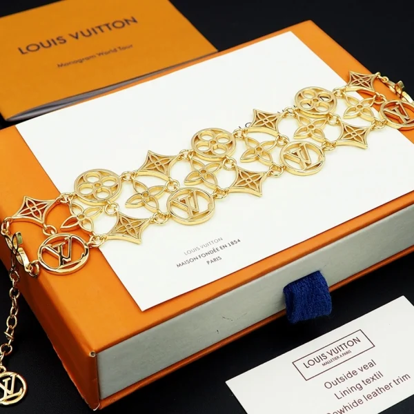 Louis Vuitton LV Lace Bracelet styled on wrist for a refined, modern look