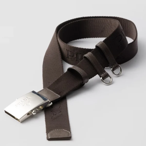 Stylish Prada Cotton Tape Belt Coffee offering comfortable fit and timeless design