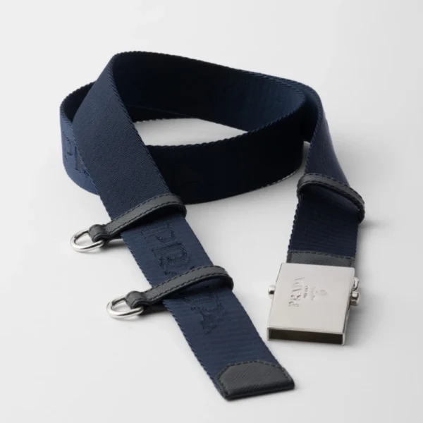 Stylish Prada Cotton Tape Belt Navy offering comfortable fit and classic fashion