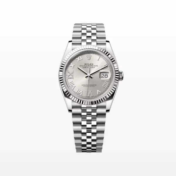 Rolex Datejust 36 men's watch with diamond-set silver dial and Jubilee bracelet
