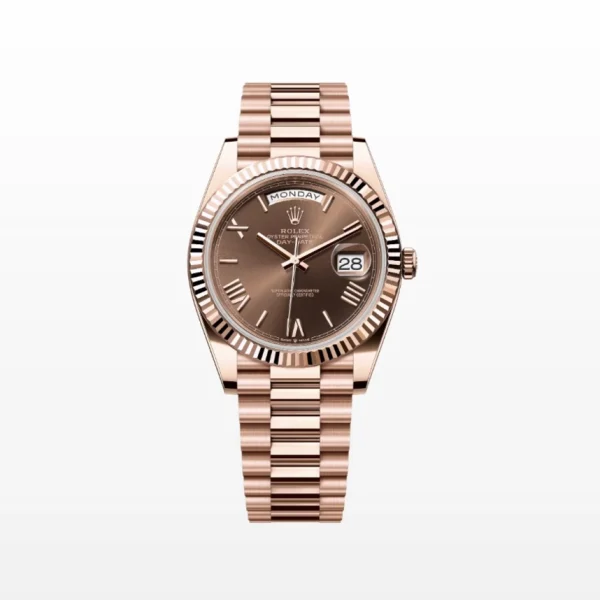 Rolex Day-Date 40 Chocolate men's watch with chocolate dial and President bracelet