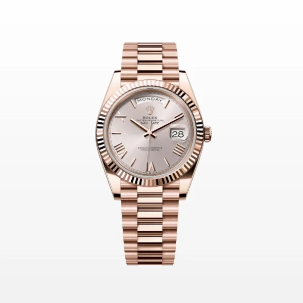 Rolex Day-Date 40 Sundust men's watch with sundust dial and President bracelet