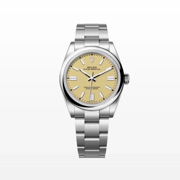 Rolex Oyster Perpetual 41 men's watch with beige dial and Oyster bracelet