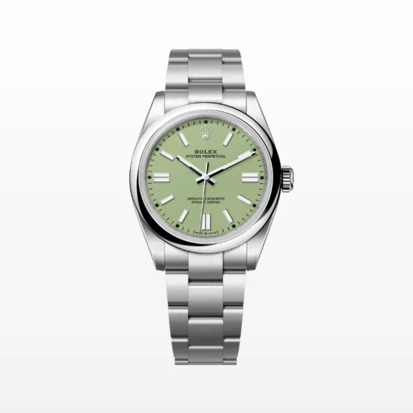 Rolex Oyster Perpetual 41 men's watch with pistachio dial and Oyster bracelet