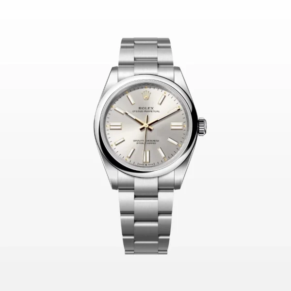Rolex Oyster Perpetual 41 men's watch with silver dial and Oyster bracelet