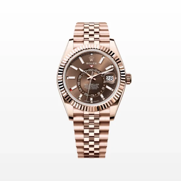 Rolex Sky-Dweller men's watch with chocolate dial and Oyster bracelet