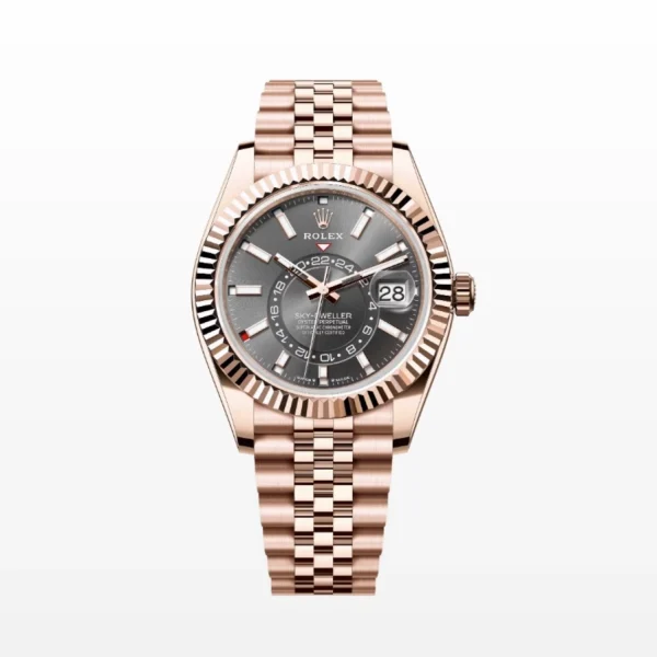 Rolex Sky-Dweller men's watch with slate dial and Oyster bracelet