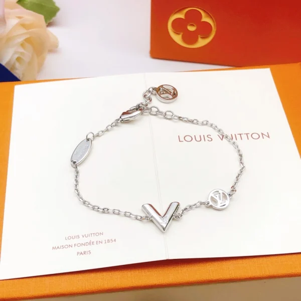 Louis Vuitton Essential V Bracelet featuring sleek V-shaped design and polished LV hardware