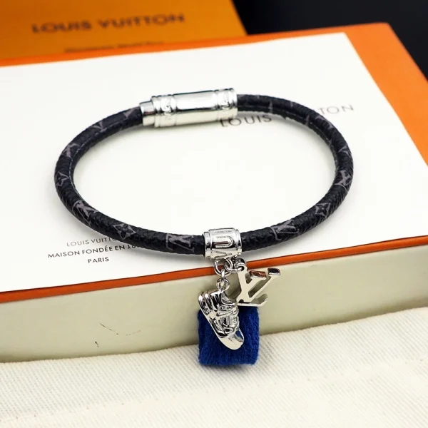Louis Vuitton LV Icon Sneaker Bracelet featuring miniature sneaker charm and polished LV hardware