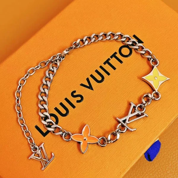 Original packaging with Louis Vuitton LV Monogram Row Bracelet and branded case